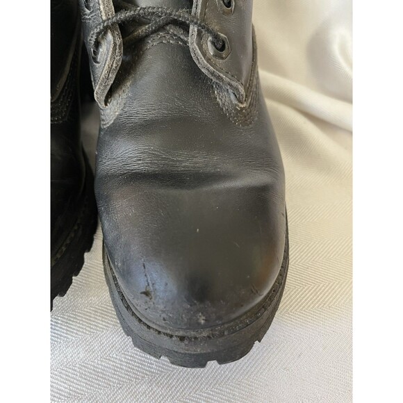 Timberland Work Boots, Women Size 6 Black Leather Lace Up, The Toughest Workboot - Picture 2 of 12